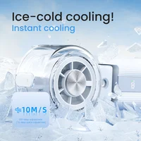 Ventilateur portable à brumisation, ventilateur de refroidissement à glace, humidificateur à air comprimé semi-conducteur, ventilateur pliable USB 3600mAh, cadeau d'été 3