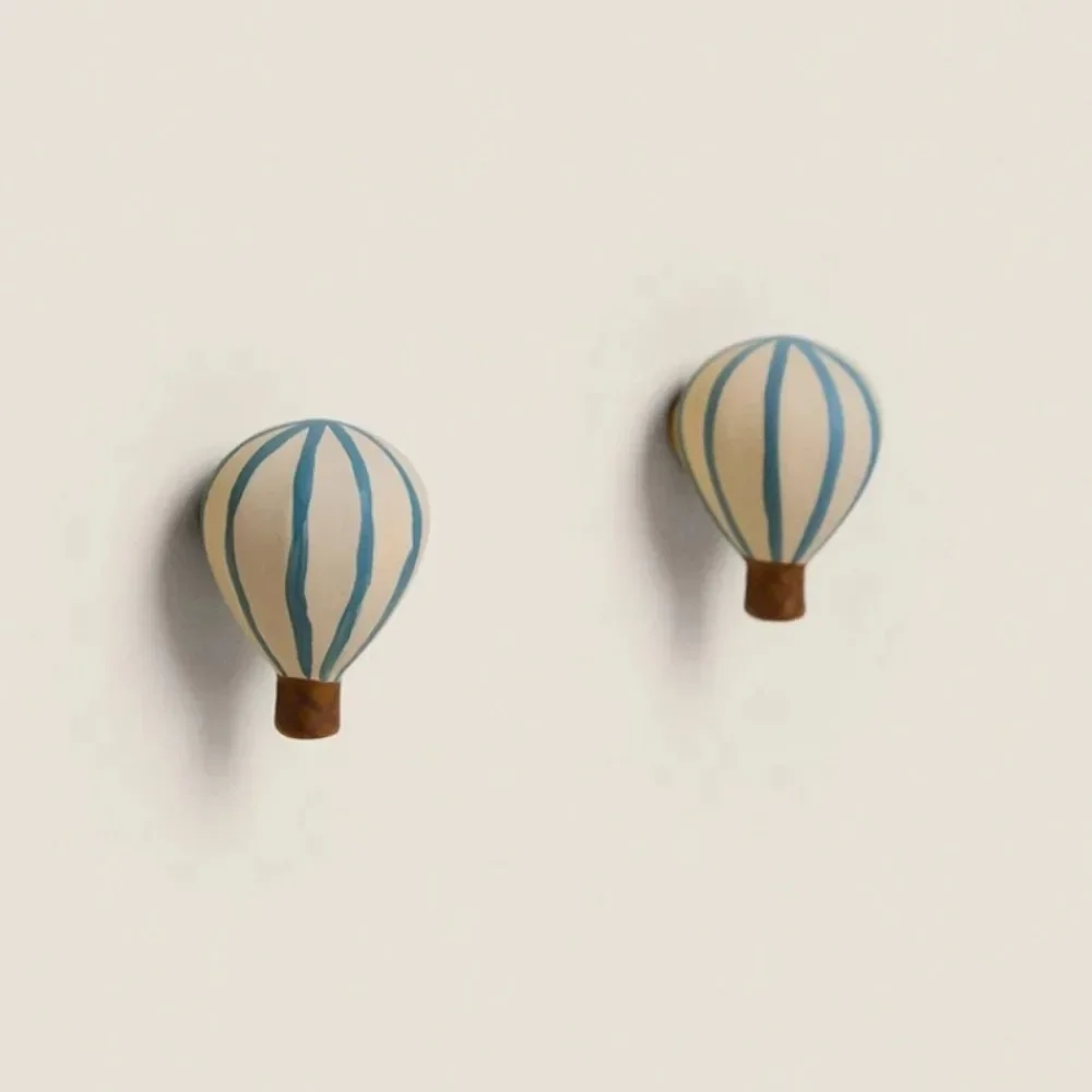 2pcs European Creative Balloon Ceramic Wall Hanging Cabinet Door Handle Bedroom Bathroom Cabinet Door Handle Home Decoration