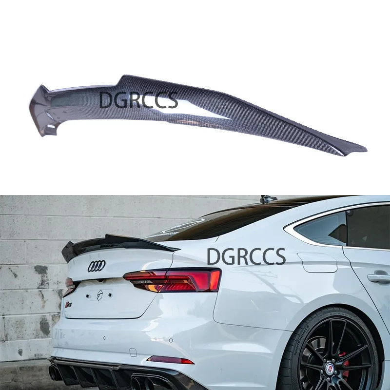 

For AUDI A5 S5 RS5 B9 Sportback 4Door PSM Style Rear Spoiler Trunk Wing 2016-2023 Carbon Fiber