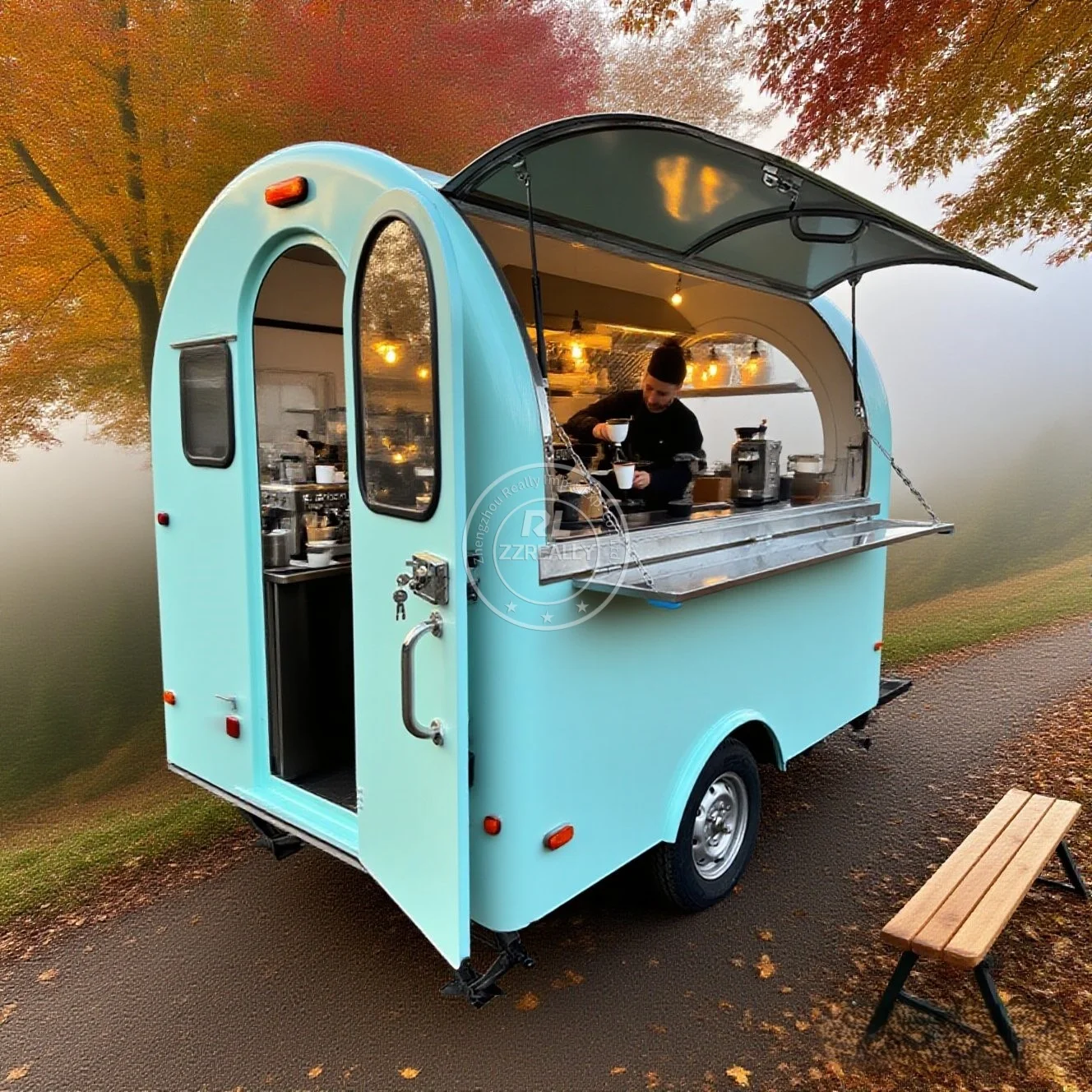 

Mobile Food Trailer Catering Trailer BBQ Restaurant bar Trailer Fully Equipped Food Cart for Event Wedding