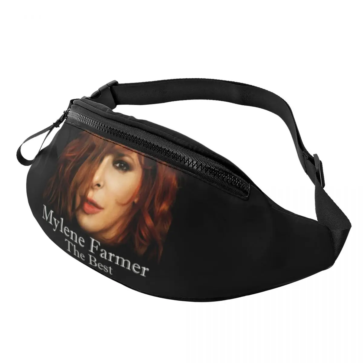 

Custom Casual Mylene Farmer Fanny Pack for Running Women Men Crossbody Waist Bag Phone Money Pouch