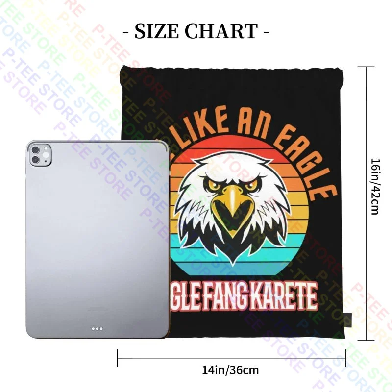 Eagle Fang Karate Bite Like An Eagle Vintage Drawstring Bags Gym Bag Print Portable Sports Bag School Sport Bag