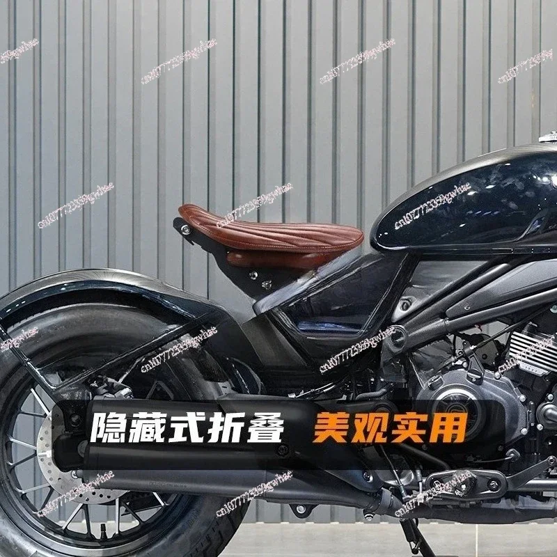 CLC450 Motorcycle Folding Seat Cushion Front Rear Assembly Comfortable Removable Bike Pad for Rider PillionGoods in stock