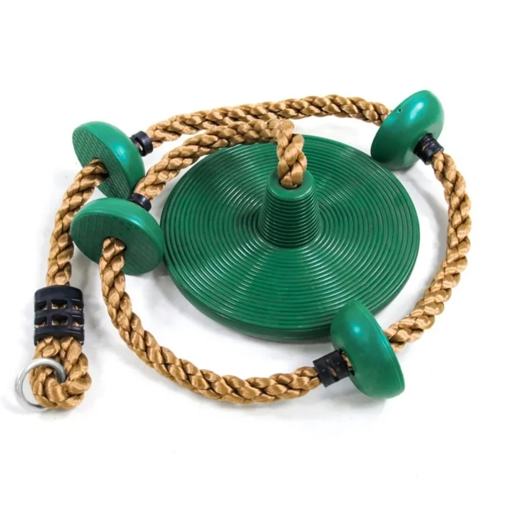 New Heavy Duty Climbing Rope Swings Plastic Disc with Hanging Strap Disc Tree Swing Seat Creative Toy Swings for
