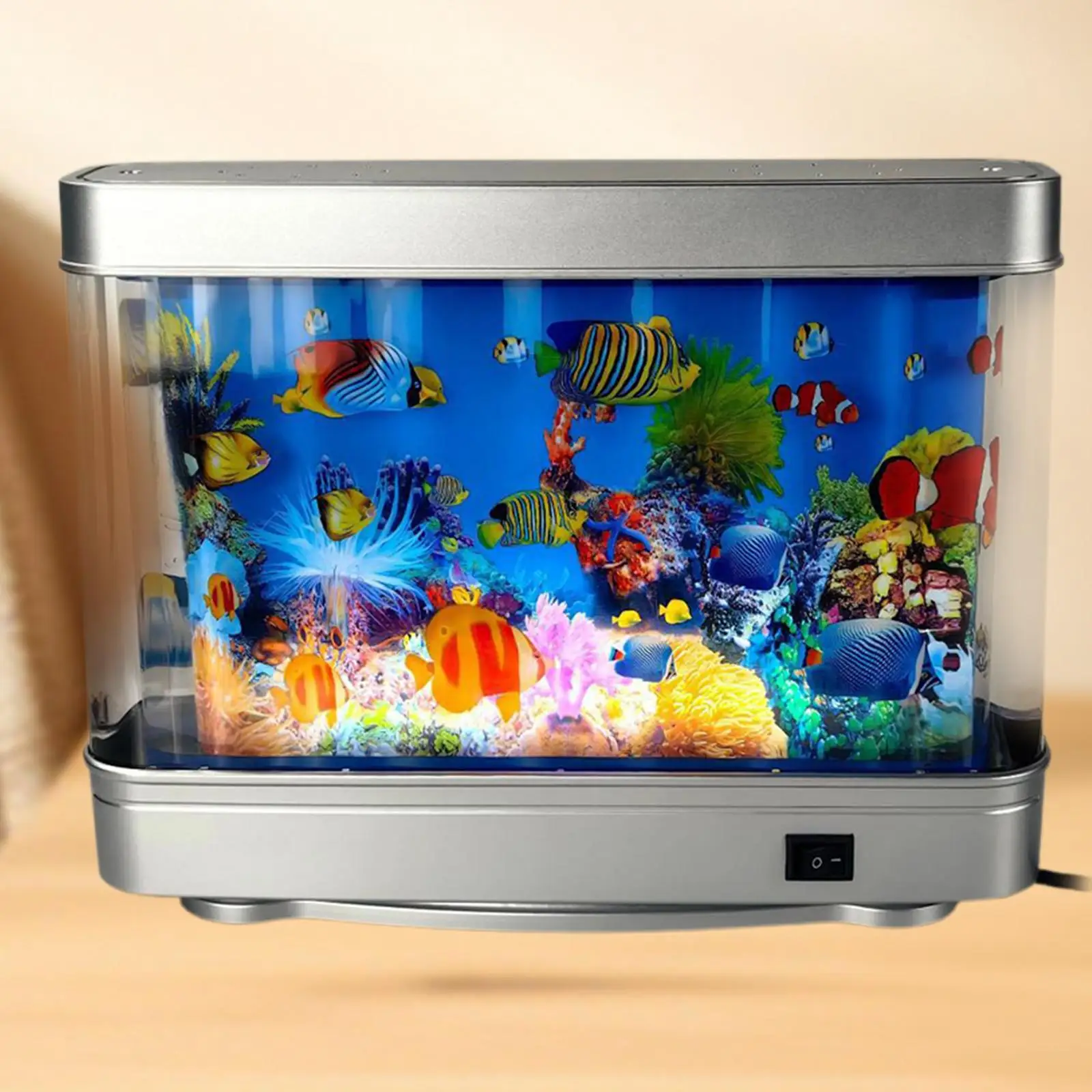Lámpara de acuario artificial, océano creativo moderno en movimiento, imitación de peces en movimiento para sala de estar, dormitorio, interior, oficina, hogar