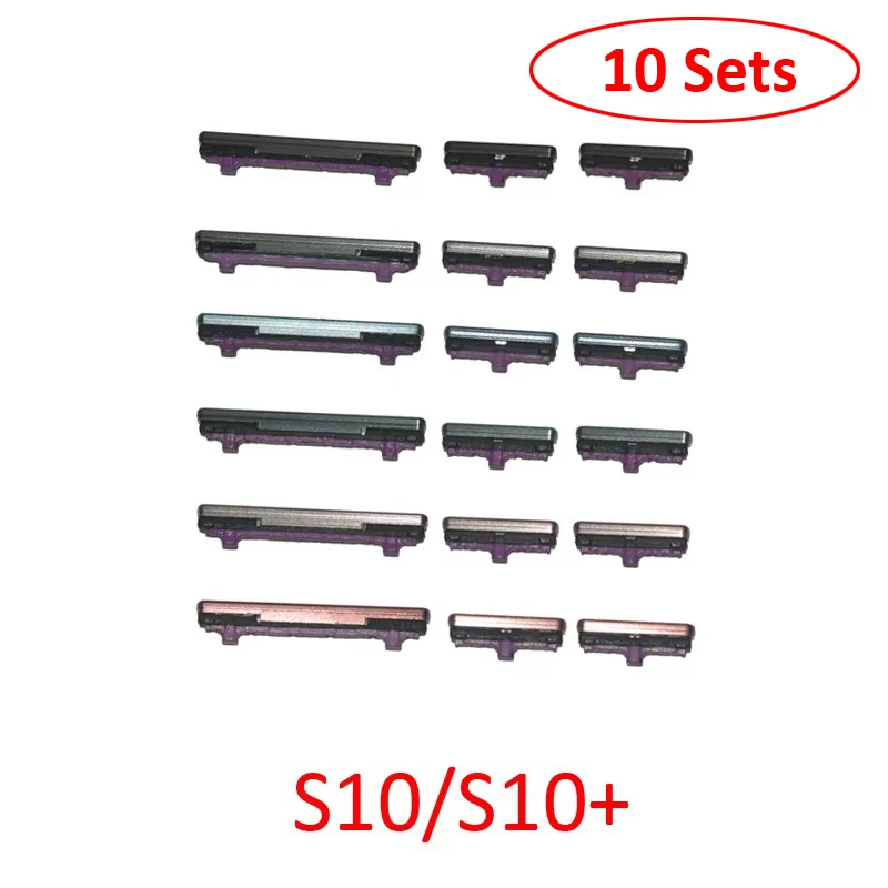 Pop 10 Sets For Samsung Galaxy S10e S10 Plus New Phone Power Volume Side Button ON OFF External Key Replacement Part