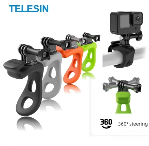 TELESIN-Mini soporte Flexible de silicona ajustable para DJI OSMO Action 5 Pro 4 3 Gopro Hero 13 12 11 10 9 8 Insta360 X4 X3