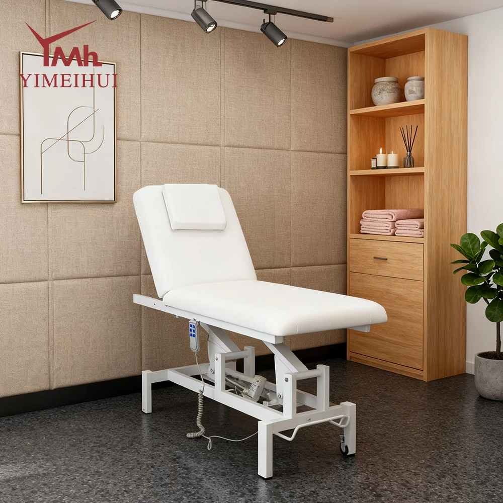 Salon Equipment Body Relaxation Therapy Beauty Spa Leather Electric Facial Massage Bed Ergonomic Design High Density Sponge