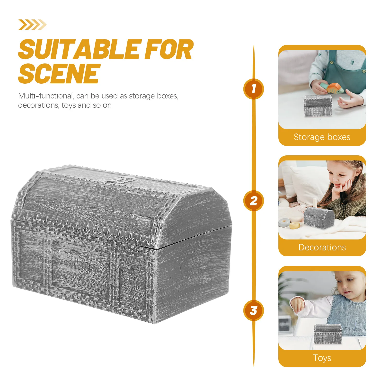 

Small Treasure Chest Box Fine Craftsmanship Mini Storage Container for Pirate Party Favors Christmas Birthday Gift Idea