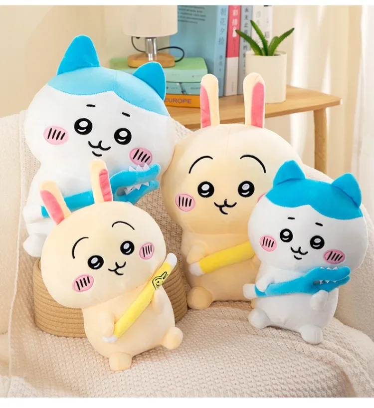 

30/40/50cm Miniso Large Size Usachi Chiikawa Doll Kawaii Plush Toy Peripheral Self-deprecating Bear Xiaoba Pillow Cushion Gift