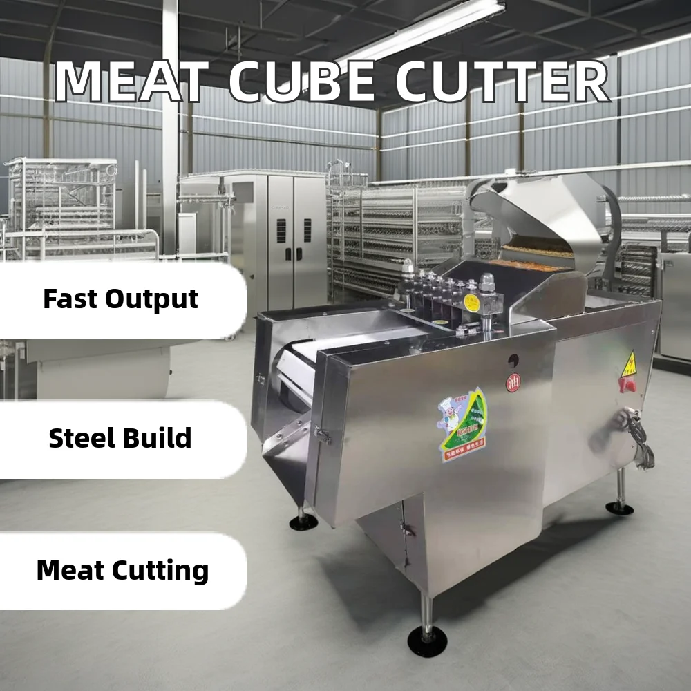 Most Popular Automatic Chicken Cutting Machine Stainless Steel Cube Dicing Equipment For Bakery And Flour Mill Use