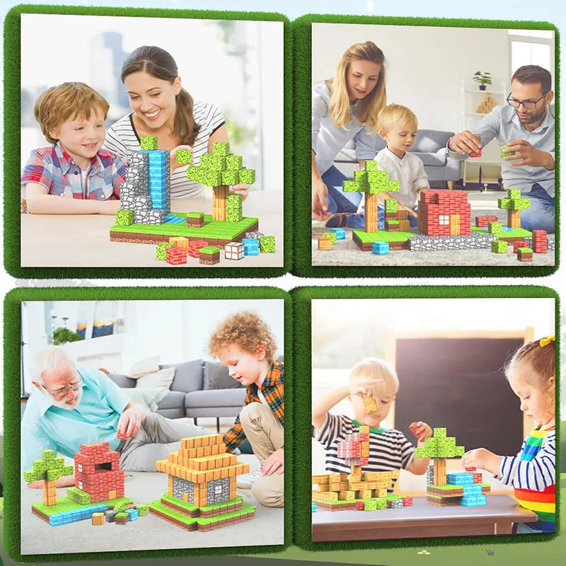 Magnetic Building Blocks Magnet Stacking Blocks Designer Set DIY Creative HobbyConstruction Toys For Children  Birthday Gift