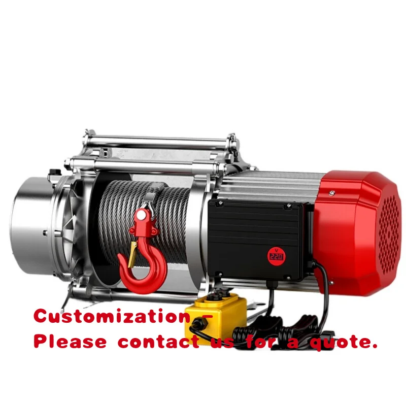 custom.1Ton Aluminum Hoist 220V/380V 30m Wire Rope Sling Remote Control Construction Retail Lifting