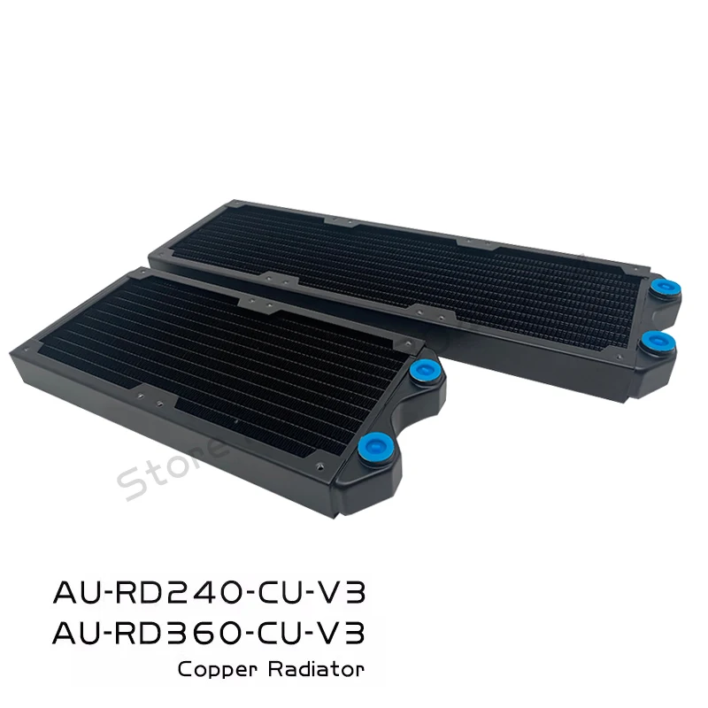 Computer Watercooler Radiator Copper Water Cooling Row, 240 Or 360 30mm Thin Black Support 120mm Case Fan
