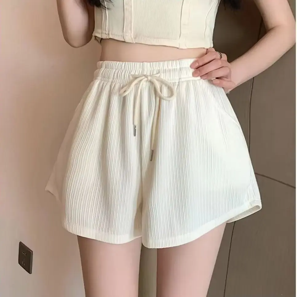 

Women Gym Fitness Running Shorts Women's Summer Thin Style Loose Casual Large Size Wide Leg High Waist A-word Sports Hot Pants