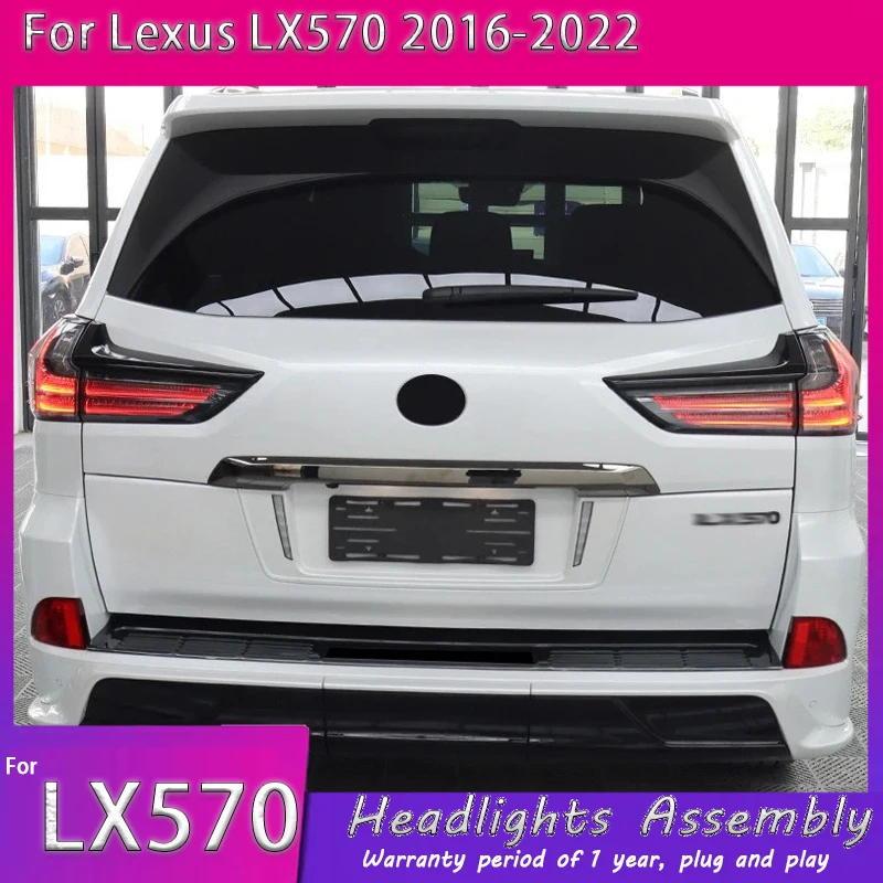 Car Tail Lamps Assembly Modified LED Taillamps Running Lights Turn Signal Lamps Brake Lights for LEXUS LX570 470 07-15/2016-2022