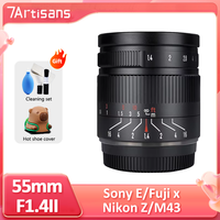 7artisans 55mm F1.4 II APS-C Manual Fixed Large Aperture Lens for Sony E Fuji X M43 Canon EOS M Nikon Z A6400 A7C Xt30 Z6 Z7 M50