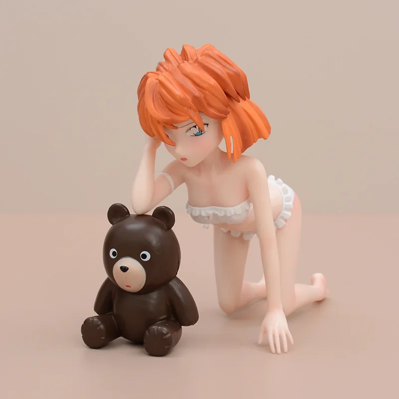 11cm novo anime conan anita hailey vi graythorn pequeno urso ajoelhado figura de ação pvc boneca modelo brinquedos ornamento presentes
