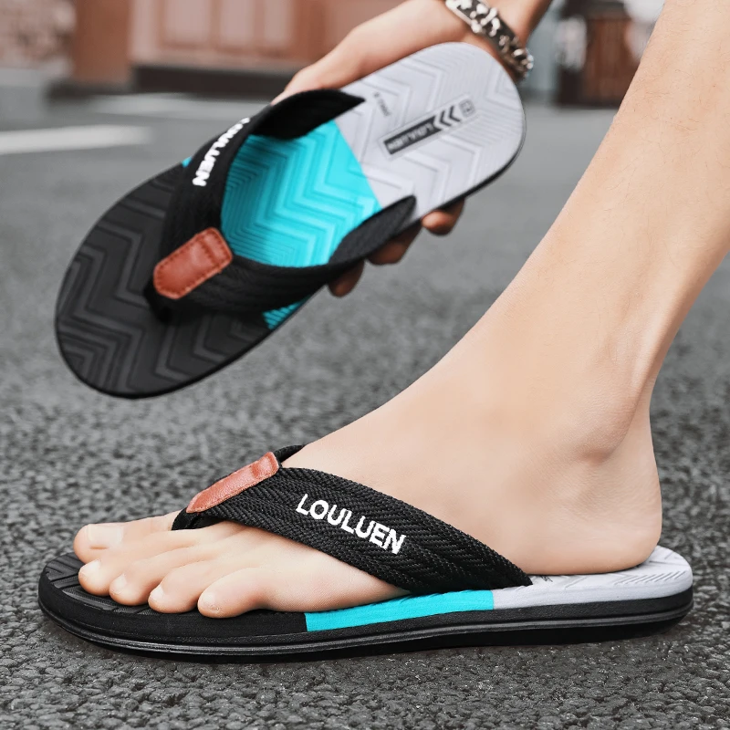 High Quality Brand Men Flip Flops Summer Beach Flip Flops Men Fashion Breathable Casual Men Beach Slippers Summer Outdoor