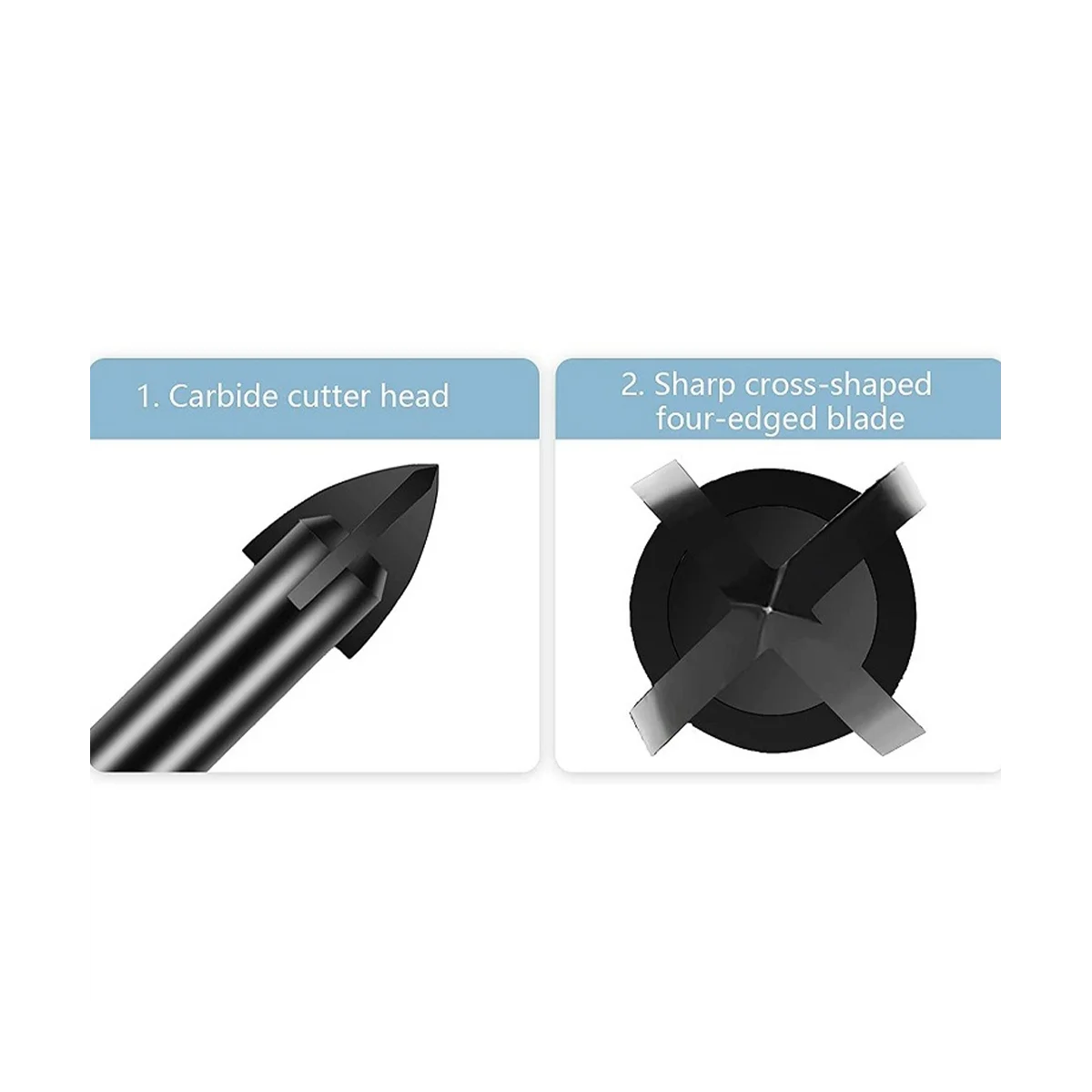 Ceramic Drill Bit Hexagon Tile Drill Bit Concrete Cement Wall Drilling Drill 8Mm