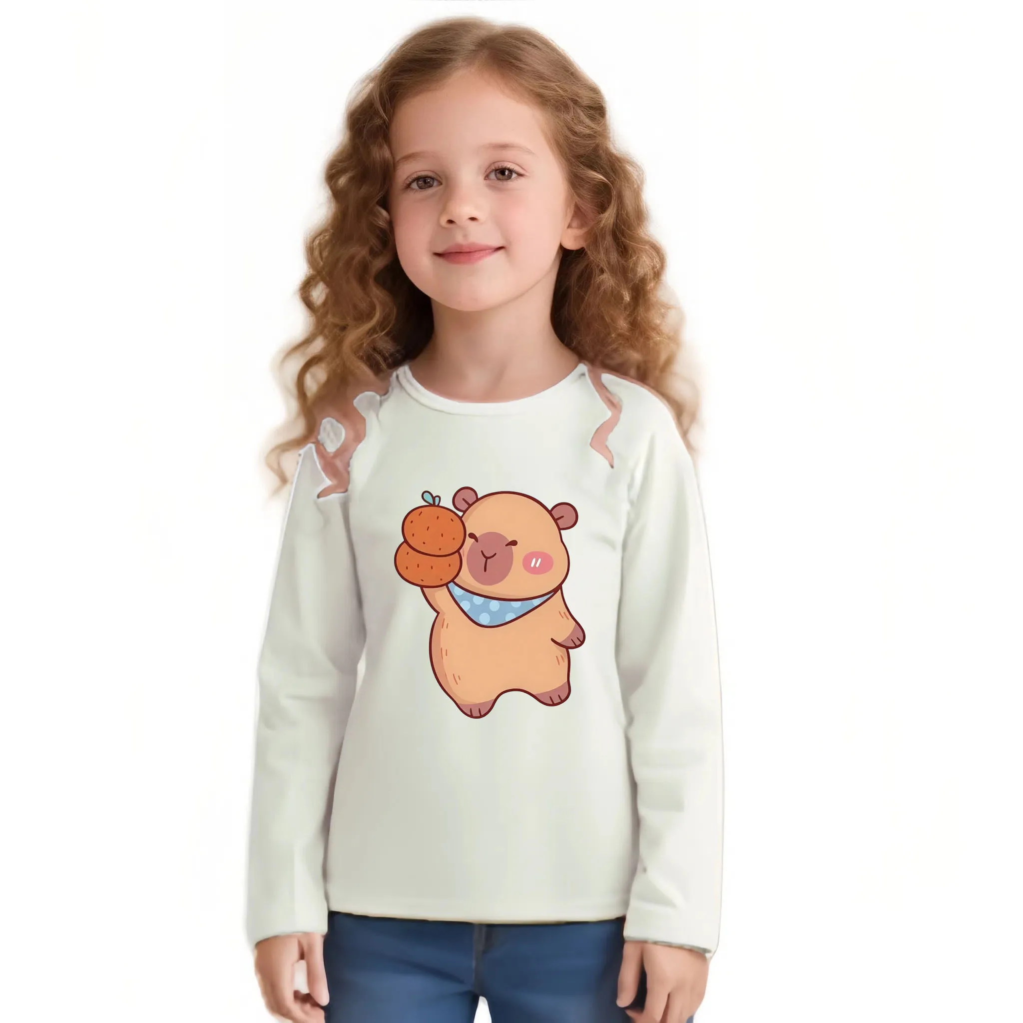 

Autumn Children Girls Long Sleeve T-shirts Cartoon Cotton Toddler Girls Top Spring Kids Baby Girl Tees Kids Clothes Girl Clothes