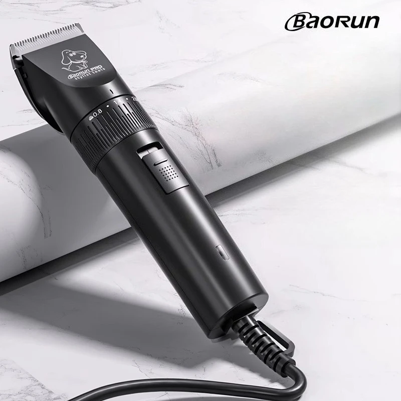 High Power Corded Professional Pet Hair Trimmer Dog Cattle Rabbits Grooming Shaver BaoRun Pet Clipper Electric Cutting Machine