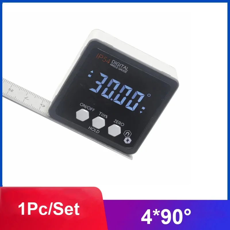 

Level Box Protractor Angle Finder Digital Angle Gauge Inclinometer Magnetic Base Electron Goniometers 4*90° Level Box Protractor