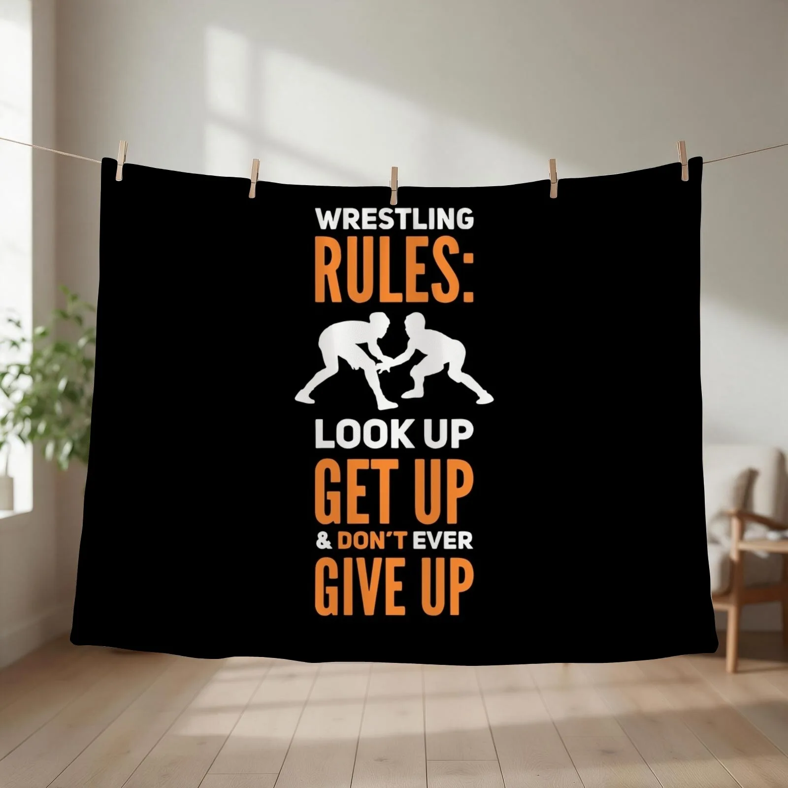 Wrestling Wrestler Gift Wrestling Rules Throw Blanket couch cozy soft plush fuzzy picnic outdoor blanket