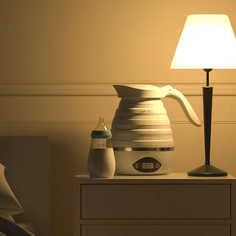 Складной электрический чайник для путешествий, портативный складной чайник, небольшой электрический чайник, подходит для домашнего использования, путешествий на открытом воздухе