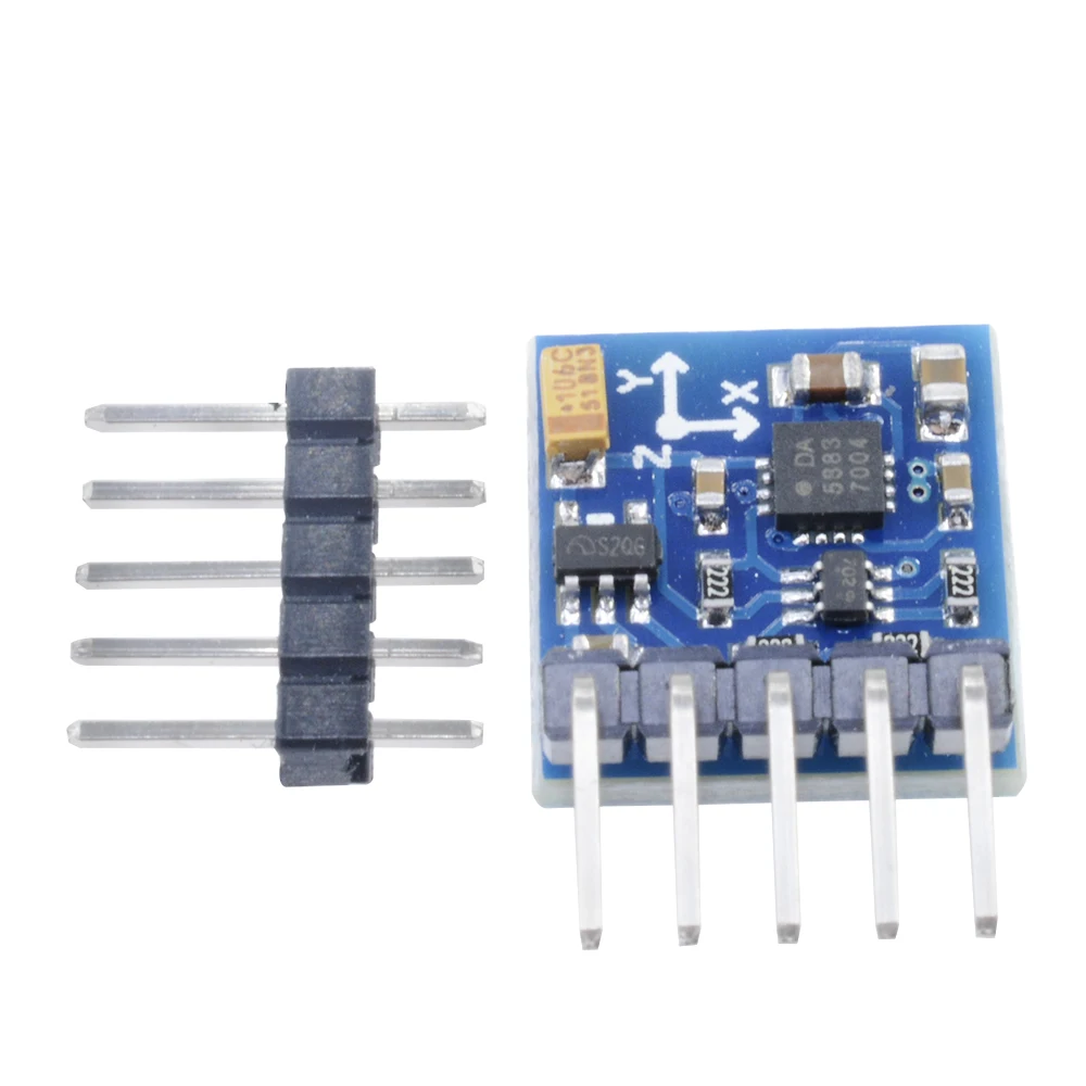 GY-271 3V-5V HMC5883L QMC5883P Arduino IIC 보드 용 3 개의 3 삼중 축 자기장 나침반 자력계 센서 모듈