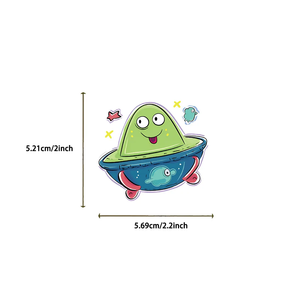 50 sztuk Cartoon ręcznie rysowane naklejki kosmiczne wykwintne materiały księgowe etui na telefony kubki na laptopa bagaż wodoodporne naklejki