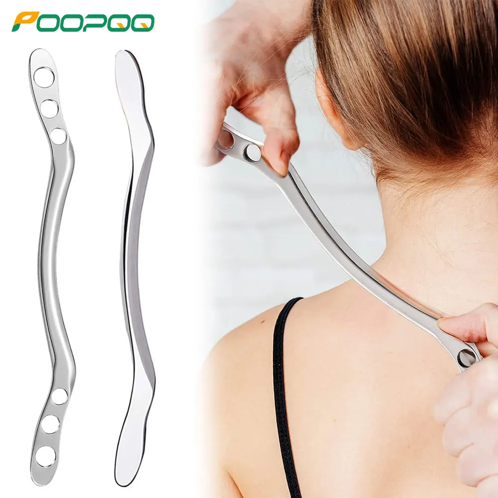 

Professional Stainless Steel Gua Sha Scraping Massage Tool - Help Relieve Sore Muscles Great Soft Tissue Mobilization Tools Long