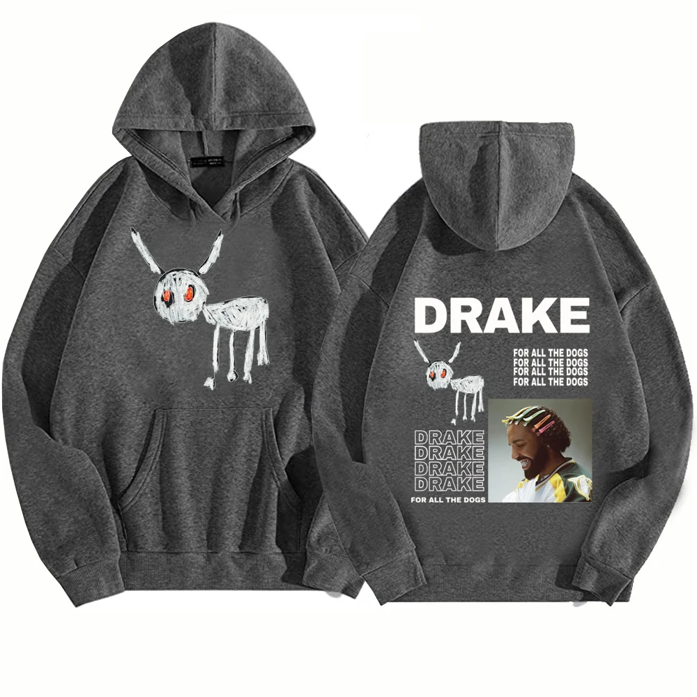 Drake for All The Dog Hoodie Man Woman Harajuku Pullover Tops Sweatshirt Music Fans Gift