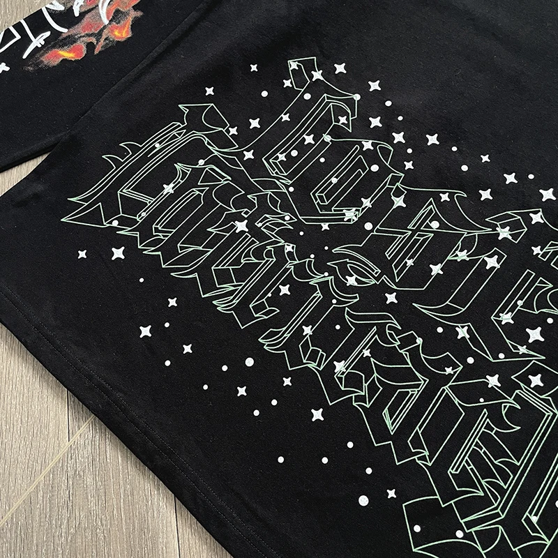 تي شيرت علوي من Lost Intricacy تي شيرت مطبوع عليه الملاك والشيطان ملابس الشارع الشهير قطن بأكمام طويلة تي شيرت للرجال والنساء Harajuku #3