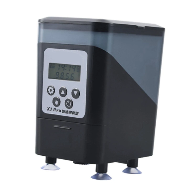 

Automatic Feeder Large Capacity Waterproof Timer Feeding Clear Design Moistureproof Suction Cup Install Food Dispenser