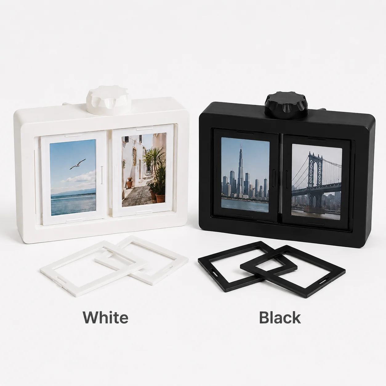 Polaroid Rotating Photo Frame Stereoscopic Album Ornament Photo Storage Ornament 360 Degree Rotating Photo Frame 3-inch Photos