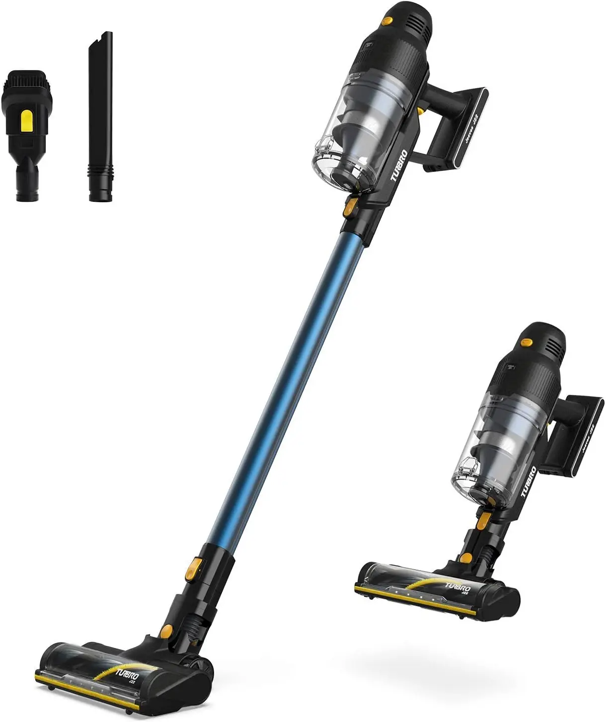 Jeeves J22 Cordless Vacuum Cleaner 22kPa Powerful Vac w/Brushless Motor, Stick and Handheld 2-in-1, Wall-Mount, 3X Suctio