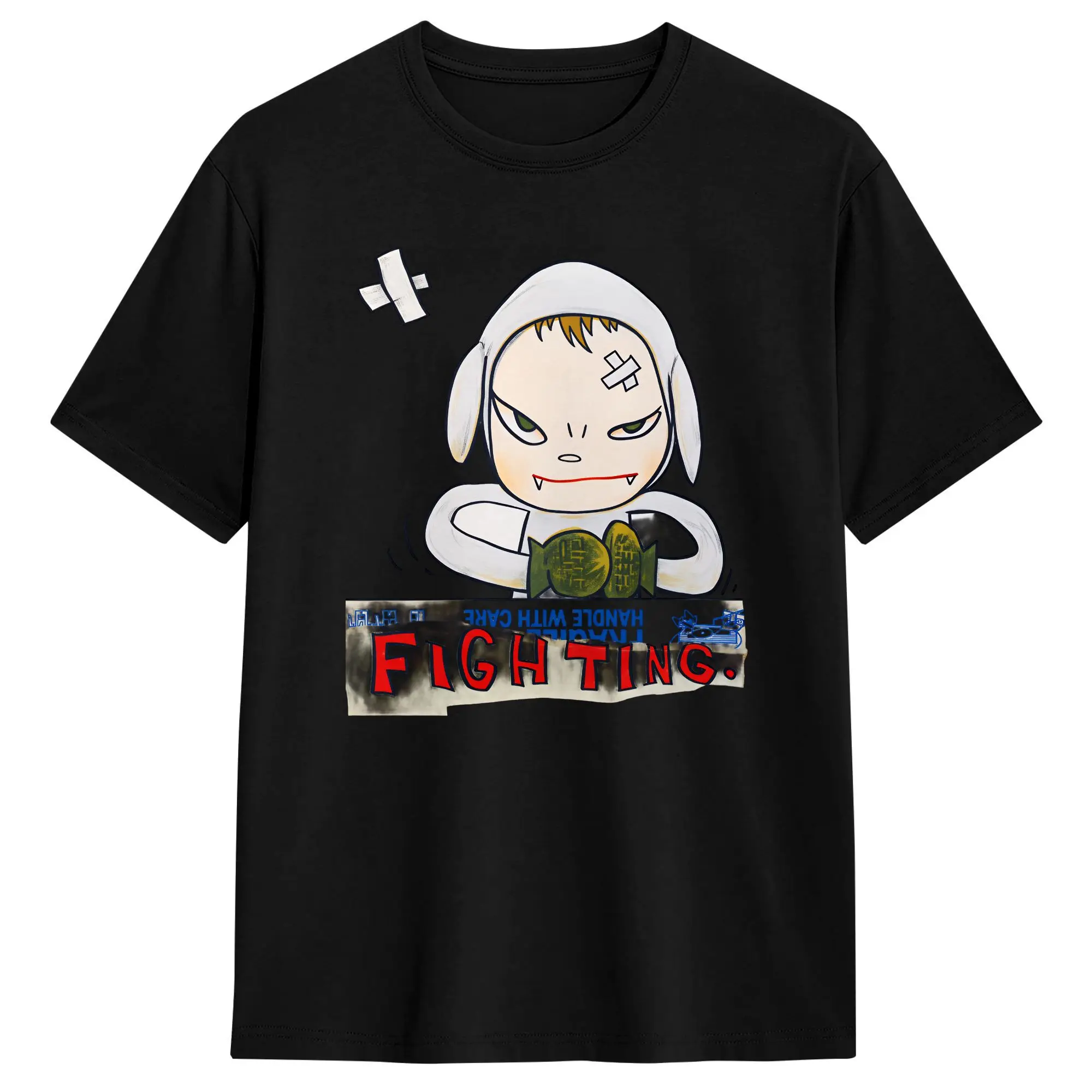 Yoshitomo Nara T Shirt Summer  Y2K Retro T Shirts 100 Cotton Popular Tee Shirt For Male Print Clothes