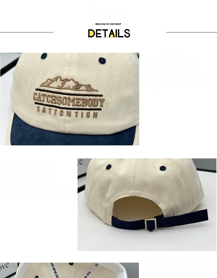 Parent-child Letter Short Brim Baseball Cap Women's Spring and Summer New Korean Versatile Cap Men's Soft Top Sunscreen Visor