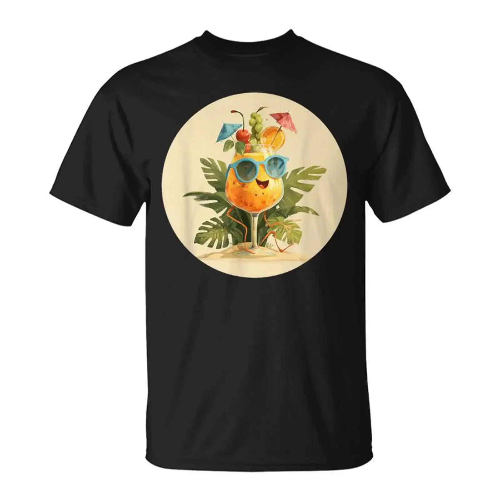 Costume De Cocktailouriant Pour Les Amateurs Plage T Shirt Cadeauxyz vintage Washed Soft Versatile Slightly graphic Casual