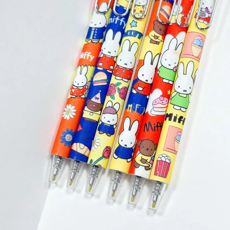 

Гелевая ручка Miffy 0,5 мм, телескопическая ручка, милый аниме-мультяшный дизайн, набор для письма, канцелярские товары для студентов, офисные принадлежности