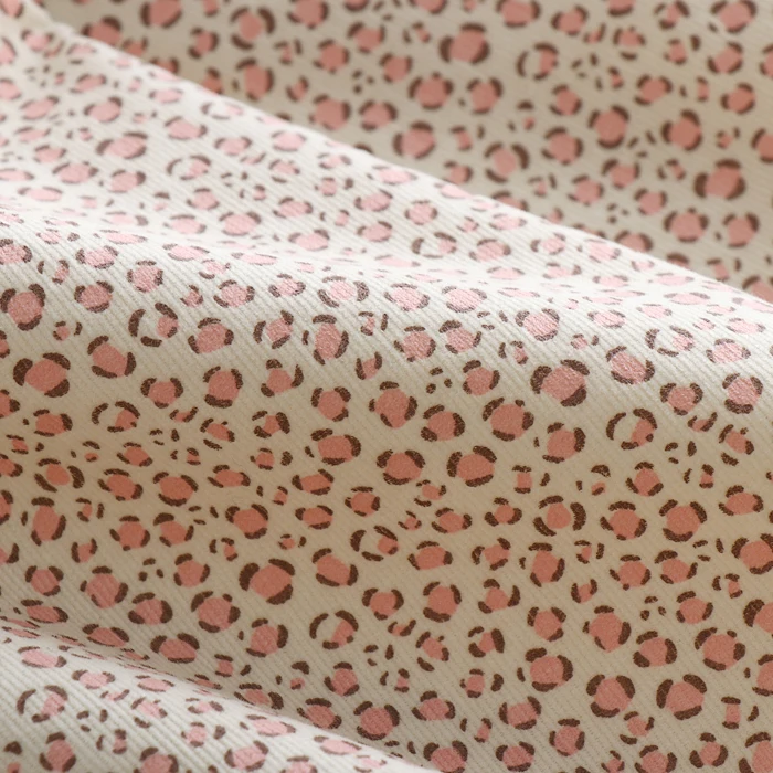 Pure Cotton Leopard Print Corduroy Fabric, Making Coat, Home Wear, Children's Clothing Cloth, 140x50cm, Spring and Autumn