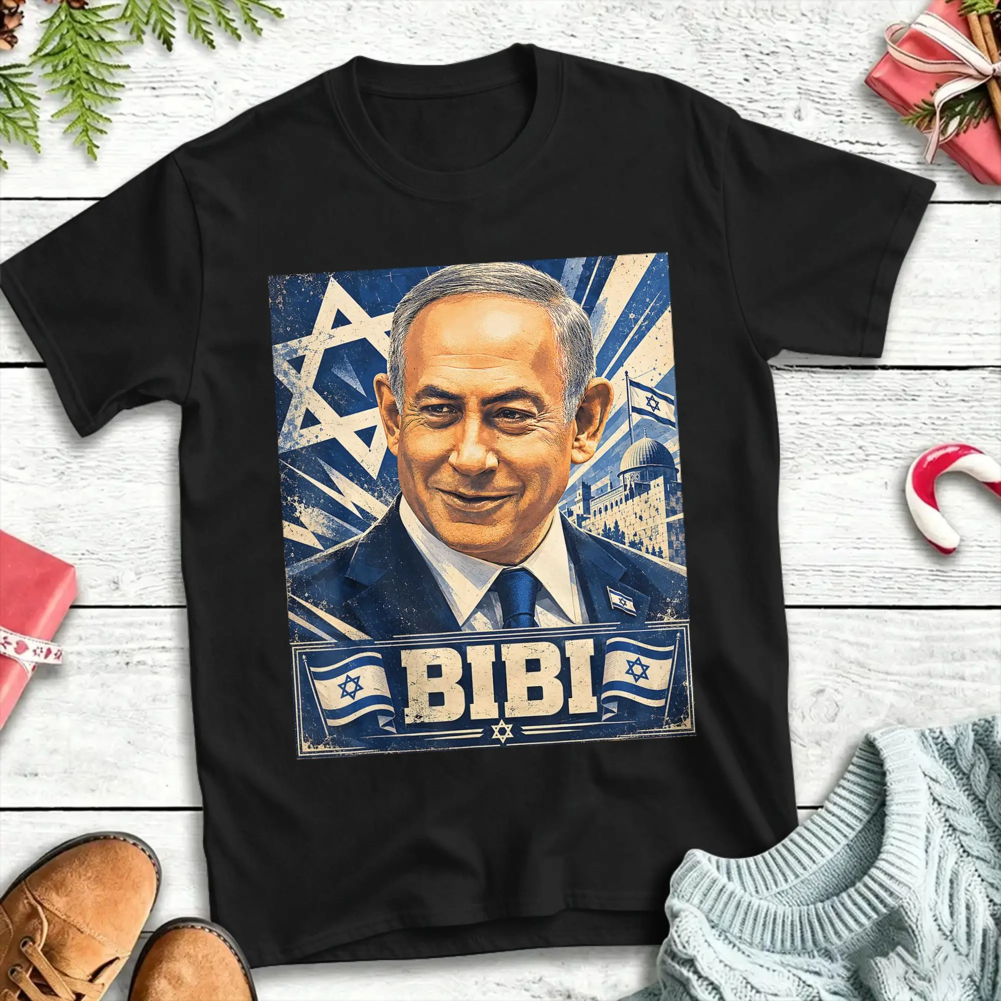 Benjamin Netanyahu Prime Minister of the State of Israel T Shirt Beach  Cotton T-Shirts For Men's Short-Sleeve Y2K Funny Tees