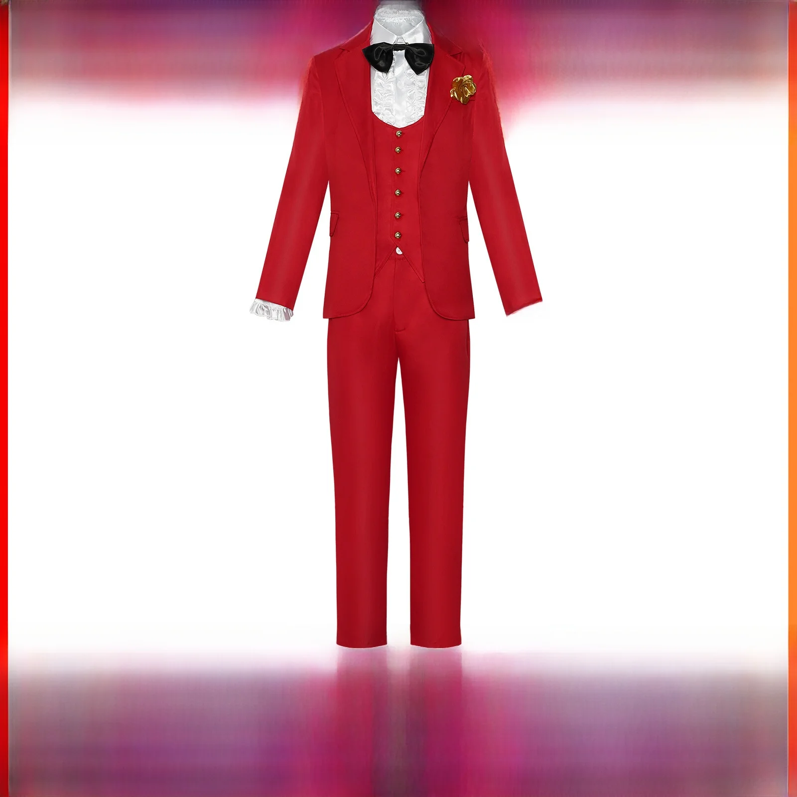 

Red Suit Full Set loween Devil Master Cosplay Stage Performance Costume Beetle Juice Red Suit for Women Summer 2024