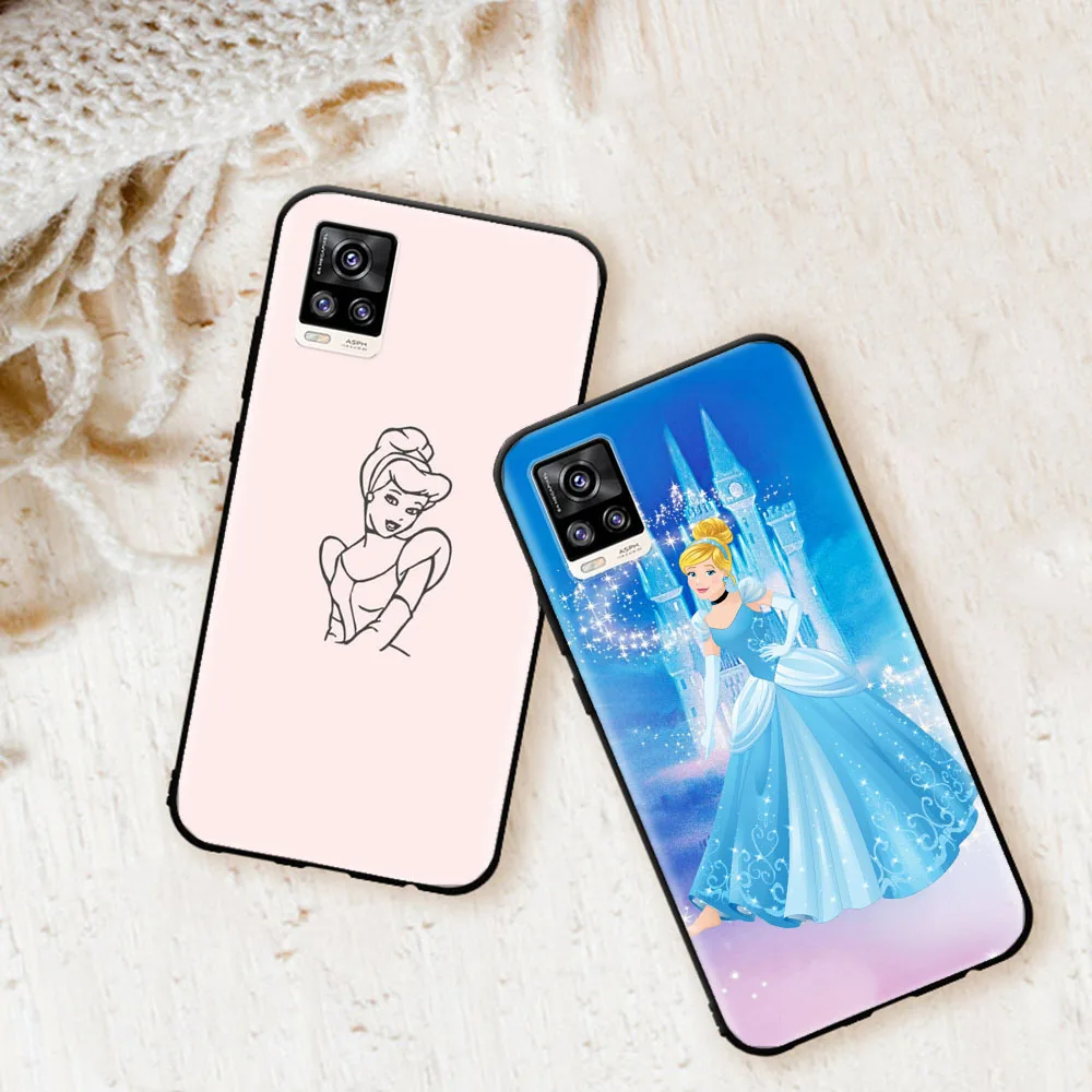 Cinderella Black Case for iPhone 13 15 Mini 11 Pro X XS Max 14 Plus