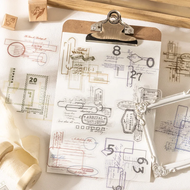 Card Lover 10 Pcs [Border Reverie Series] Border Collage  Stickers PET Sticker Paper Scrapbooking Material Scrapbook Kit