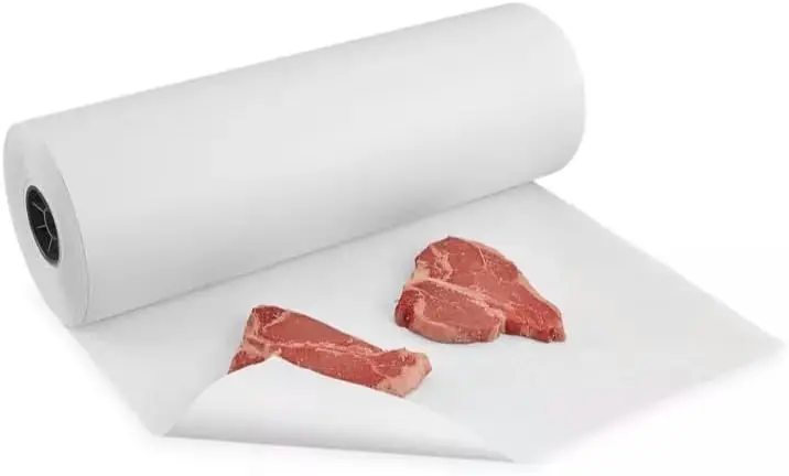 

18" x 250' White Freezer Paper Roll - Poly-Coated Moisture-Resistant Wrapping Paper for Meat Storage - Heat-Resistant De