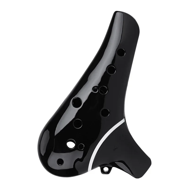 Eco-friendly ABS Resin 12 Hole Ocarina Ceramic Alto C Legend Of Ocarina Flute Black White Style Musical Instrument For Beginner