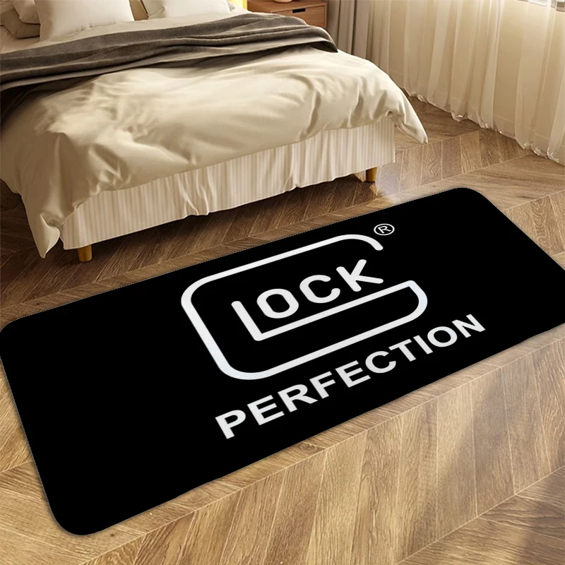 Living Room Rug G-Glocks Kitchen Carpet for Bedroom Bathmat Bathroom Mat Floor Mats Front Door Sleeping Room Rugs Funny Doormat