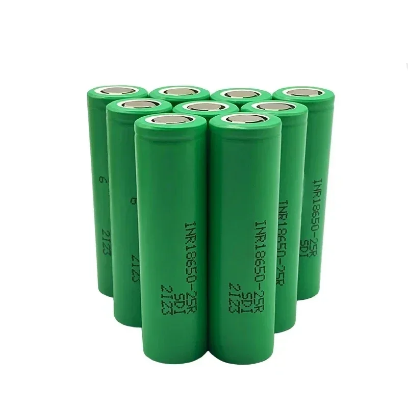 Oryginalny akumulator, nowy typ, 18650, 2500mAh, 3.6V, INR18650, 25R M, 20A, gorące rozładowanie